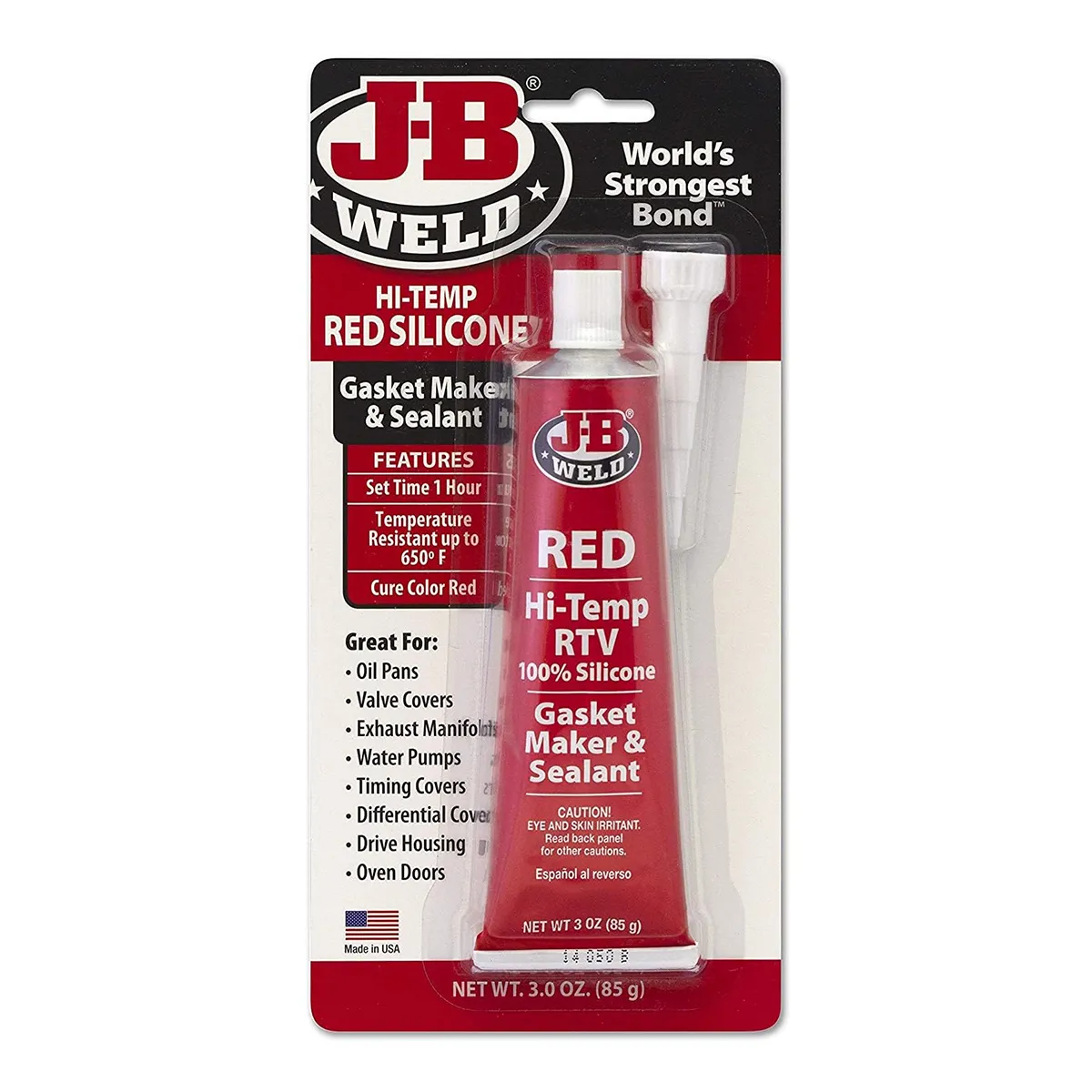 RTV silicone: J-B Weld Hi-Temp Silicone