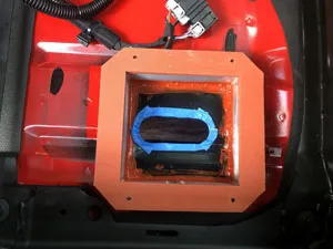 Custom silicone foam gasket and more RTV silicone than was needed